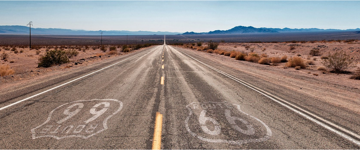 Auto-ruta icónica ruta 66