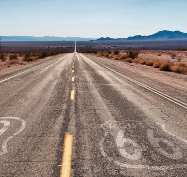 Auto-ruta icónica ruta 66